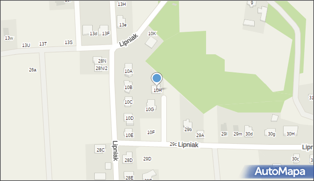 Lipniak, Lipniak, 10H, mapa Lipniak