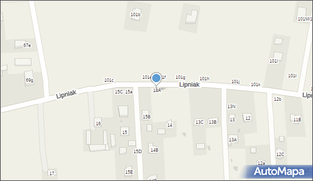 Lipniak, Lipniak, 14A, mapa Lipniak