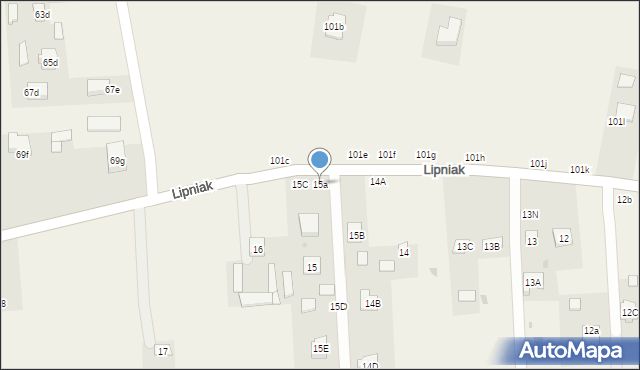 Lipniak, Lipniak, 15a, mapa Lipniak
