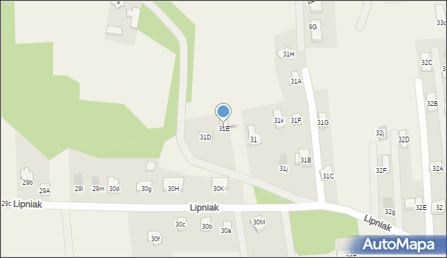 Lipniak, Lipniak, 31E, mapa Lipniak