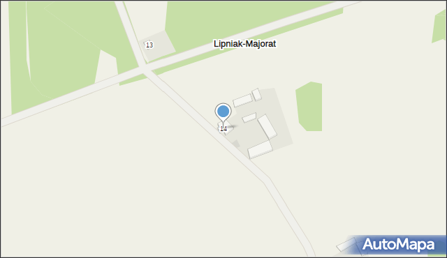 Lipniak-Majorat, Lipniak-Majorat, 14, mapa Lipniak-Majorat