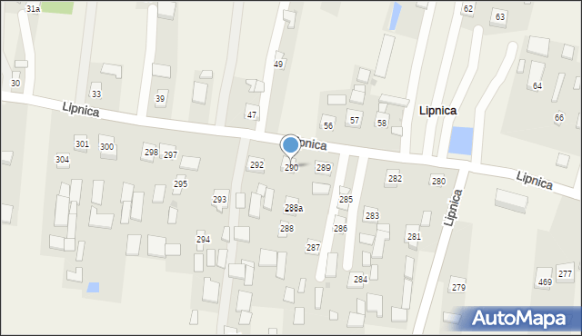 Lipnica, Lipnica, 290, mapa Lipnica