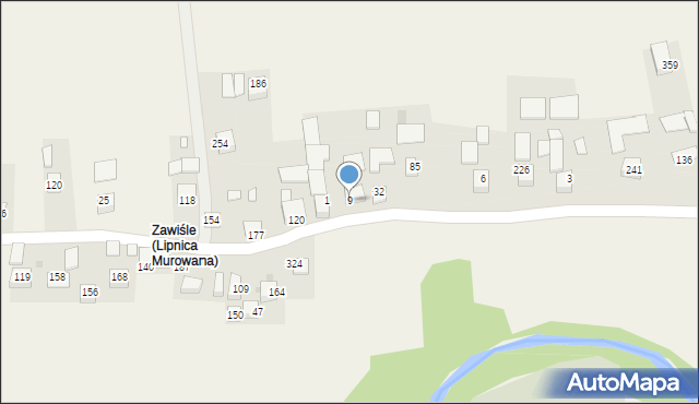 Lipnica Dolna, Lipnica Dolna, 9, mapa Lipnica Dolna