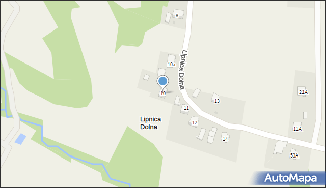 Lipnica Dolna, Lipnica Dolna, 10, mapa Lipnica Dolna