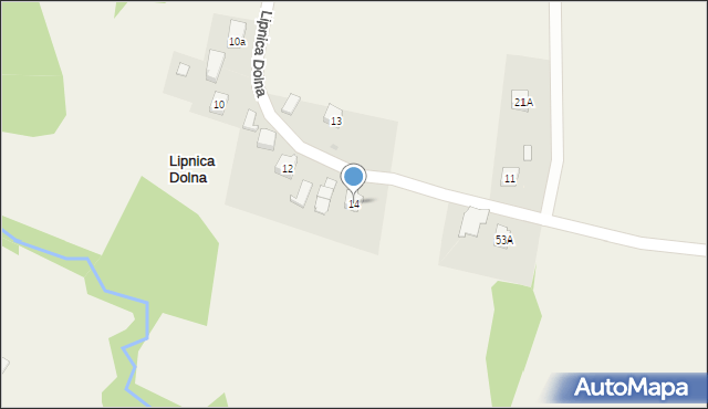 Lipnica Dolna, Lipnica Dolna, 14, mapa Lipnica Dolna