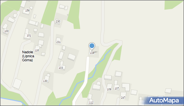 Lipnica Górna, Lipnica Górna, 119, mapa Lipnica Górna