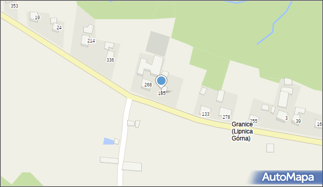 Lipnica Górna, Lipnica Górna, 185, mapa Lipnica Górna