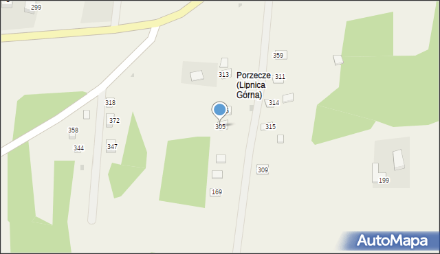 Lipnica Górna, Lipnica Górna, 305, mapa Lipnica Górna