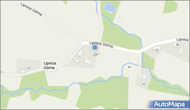 Lipnica Górna, Lipnica Górna, 102, mapa Lipnica Górna