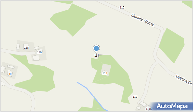 Lipnica Górna, Lipnica Górna, 114, mapa Lipnica Górna