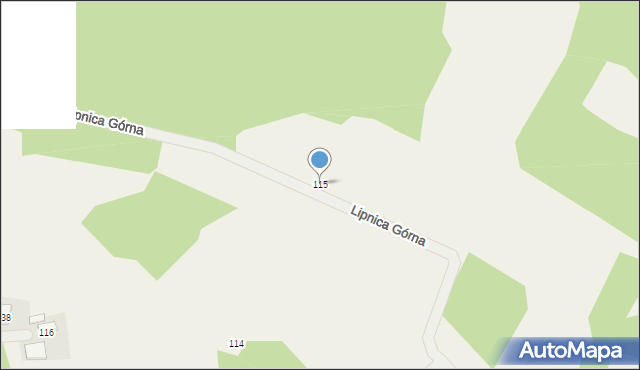 Lipnica Górna, Lipnica Górna, 115, mapa Lipnica Górna