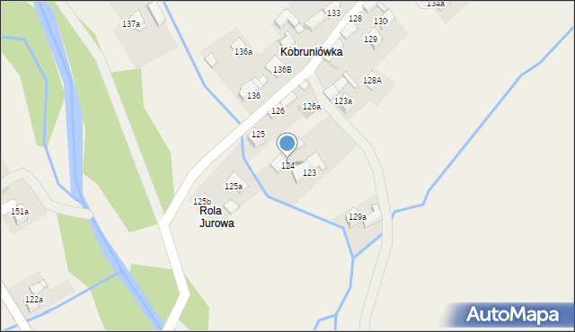 Lipnica Mała, Lipnica Mała, 124, mapa Lipnica Mała