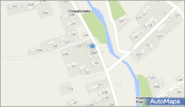 Lipnica Mała, Lipnica Mała, 223A, mapa Lipnica Mała