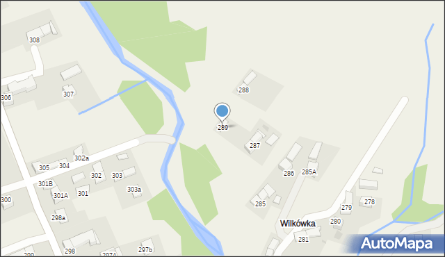 Lipnica Mała, Lipnica Mała, 289, mapa Lipnica Mała