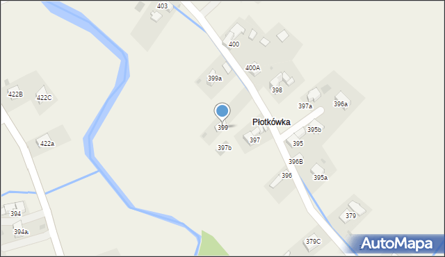 Lipnica Mała, Lipnica Mała, 399, mapa Lipnica Mała