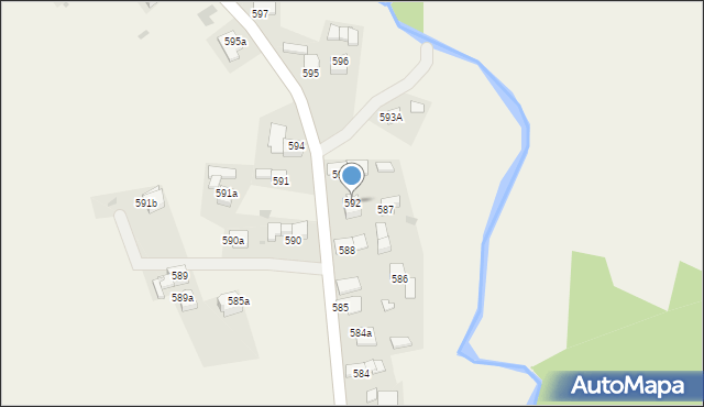 Lipnica Mała, Lipnica Mała, 592, mapa Lipnica Mała