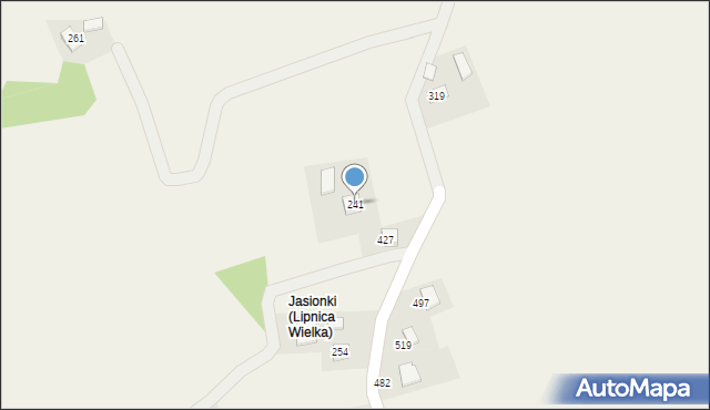 Lipnica Wielka, Lipnica Wielka, 241, mapa Lipnica Wielka