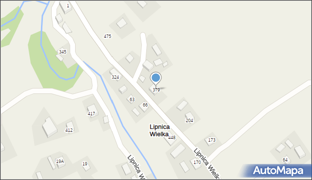 Lipnica Wielka, Lipnica Wielka, 379, mapa Lipnica Wielka