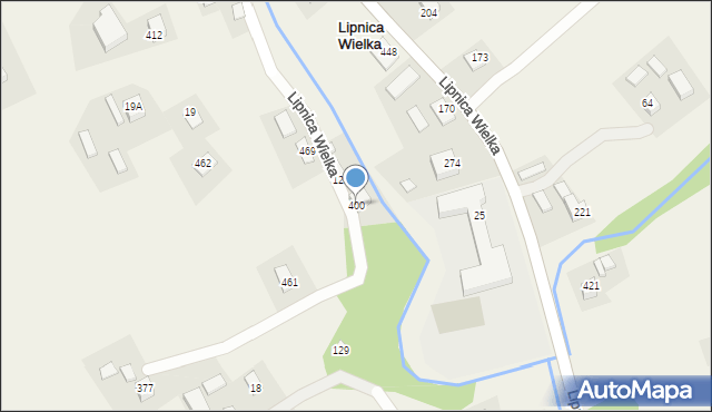 Lipnica Wielka, Lipnica Wielka, 400, mapa Lipnica Wielka