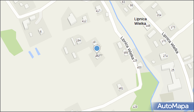 Lipnica Wielka, Lipnica Wielka, 462, mapa Lipnica Wielka