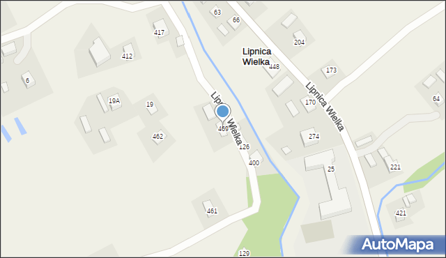 Lipnica Wielka, Lipnica Wielka, 469, mapa Lipnica Wielka