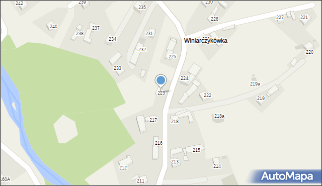 Lipnica Wielka, Lipnica Wielka, 223, mapa Lipnica Wielka