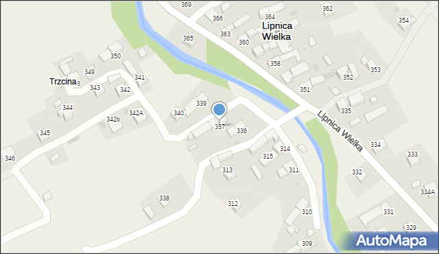 Lipnica Wielka, Lipnica Wielka, 337, mapa Lipnica Wielka