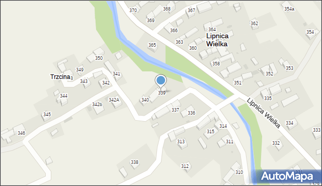 Lipnica Wielka, Lipnica Wielka, 339, mapa Lipnica Wielka