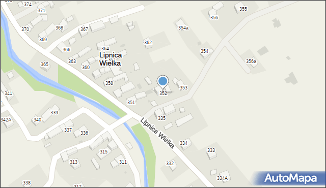 Lipnica Wielka, Lipnica Wielka, 352, mapa Lipnica Wielka