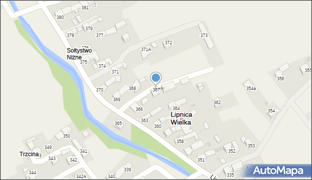 Lipnica Wielka, Lipnica Wielka, 367, mapa Lipnica Wielka