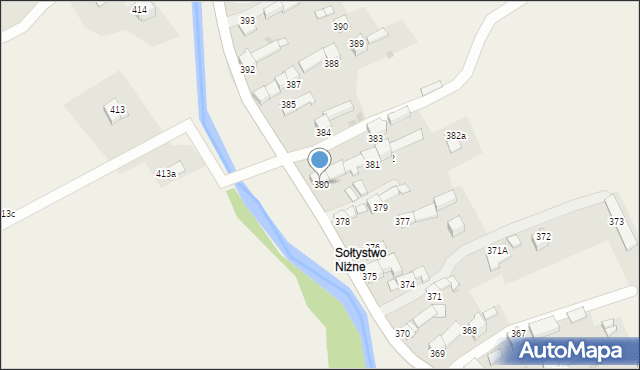 Lipnica Wielka, Lipnica Wielka, 380, mapa Lipnica Wielka