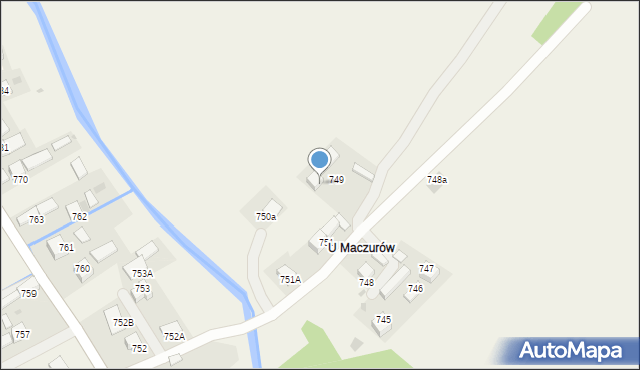Lipnica Wielka, Lipnica Wielka, 750, mapa Lipnica Wielka