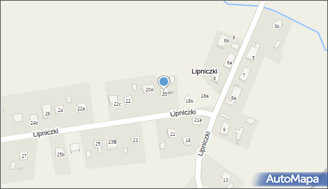 Lipniczki, Lipniczki, 20, mapa Lipniczki