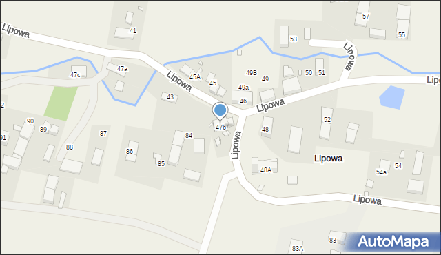 Lipowa, Lipowa, 47b, mapa Lipowa