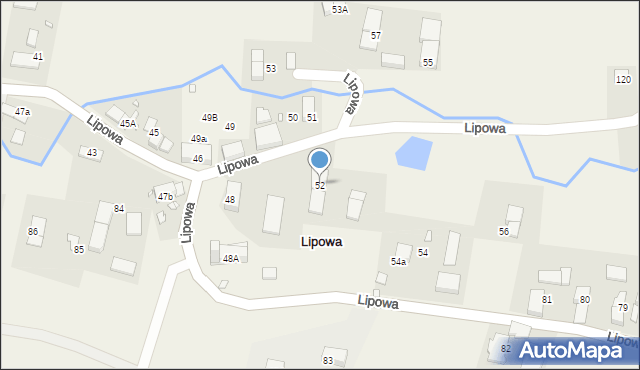 Lipowa, Lipowa, 52, mapa Lipowa