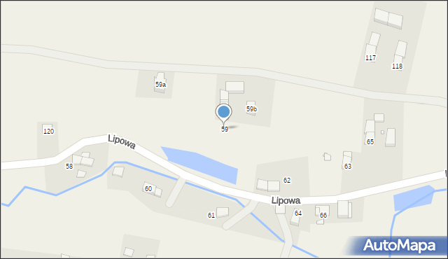 Lipowa, Lipowa, 59, mapa Lipowa