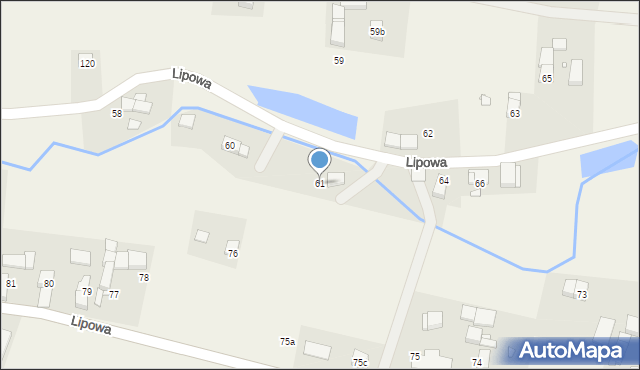 Lipowa, Lipowa, 61, mapa Lipowa