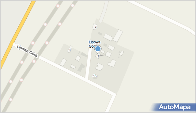 Lipowa Góra, Lipowa Góra, 3, mapa Lipowa Góra