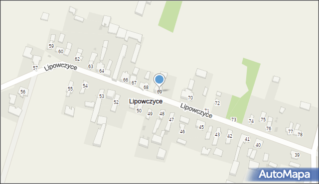 Lipowczyce, Lipowczyce, 69, mapa Lipowczyce