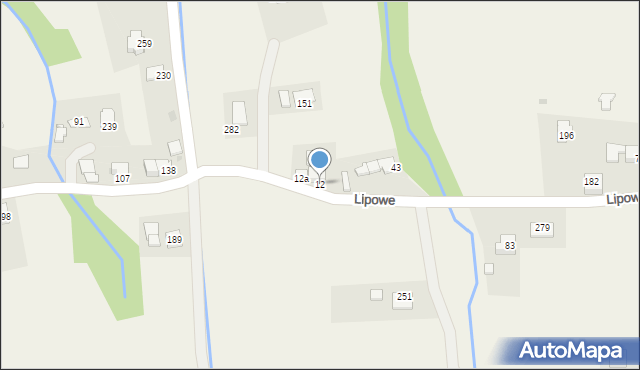 Lipowe, Lipowe, 12, mapa Lipowe
