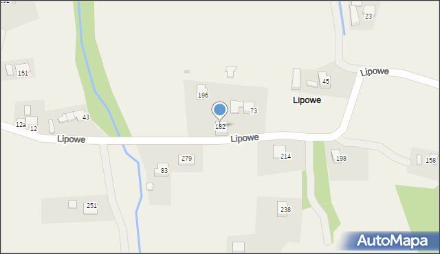 Lipowe, Lipowe, 182, mapa Lipowe