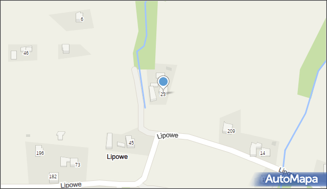 Lipowe, Lipowe, 23, mapa Lipowe