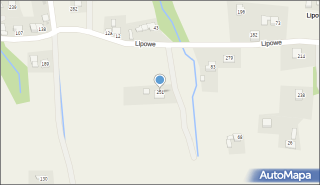 Lipowe, Lipowe, 251, mapa Lipowe