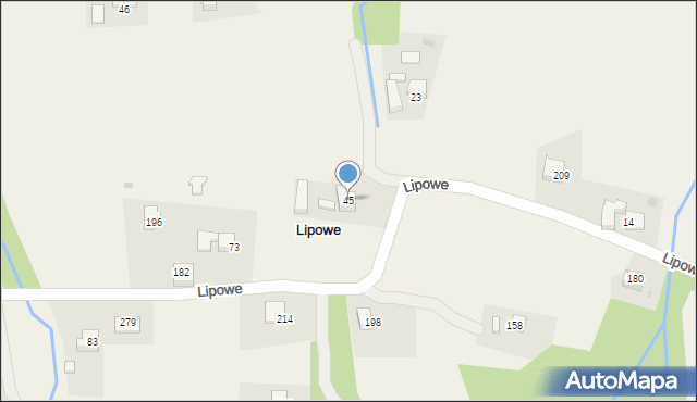 Lipowe, Lipowe, 45, mapa Lipowe