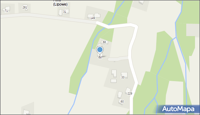 Lipowe, Lipowe, 64, mapa Lipowe