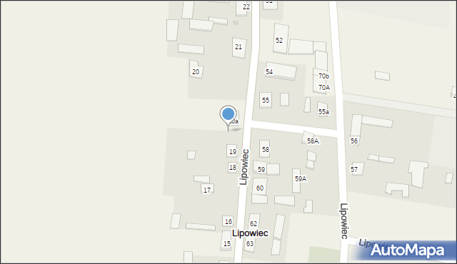 Lipowiec, Lipowiec, 20b, mapa Lipowiec