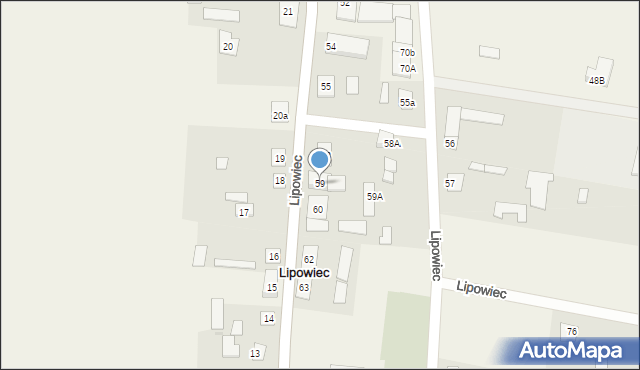 Lipowiec, Lipowiec, 59, mapa Lipowiec