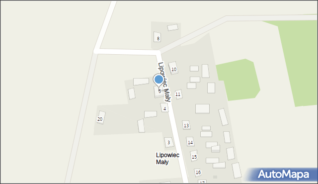 Lipowiec, Lipowiec Mały, 5, mapa Lipowiec