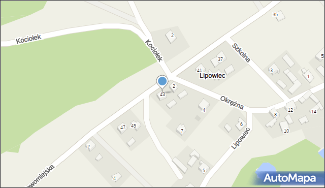 Lipowiec, Lipowiec, 36, mapa Lipowiec