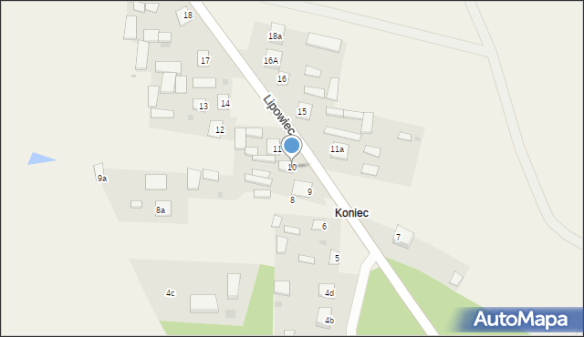 Lipowiec, Lipowiec, 10, mapa Lipowiec